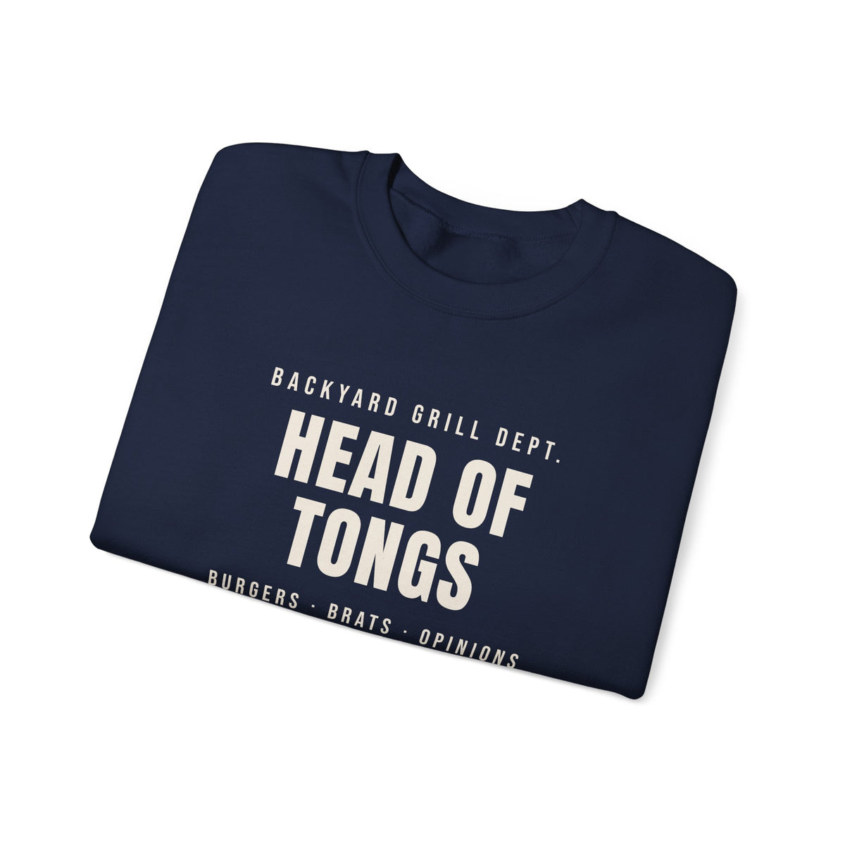 Funny Grill Dad Sweatshirt Head Of Tongs Backyard BBQ