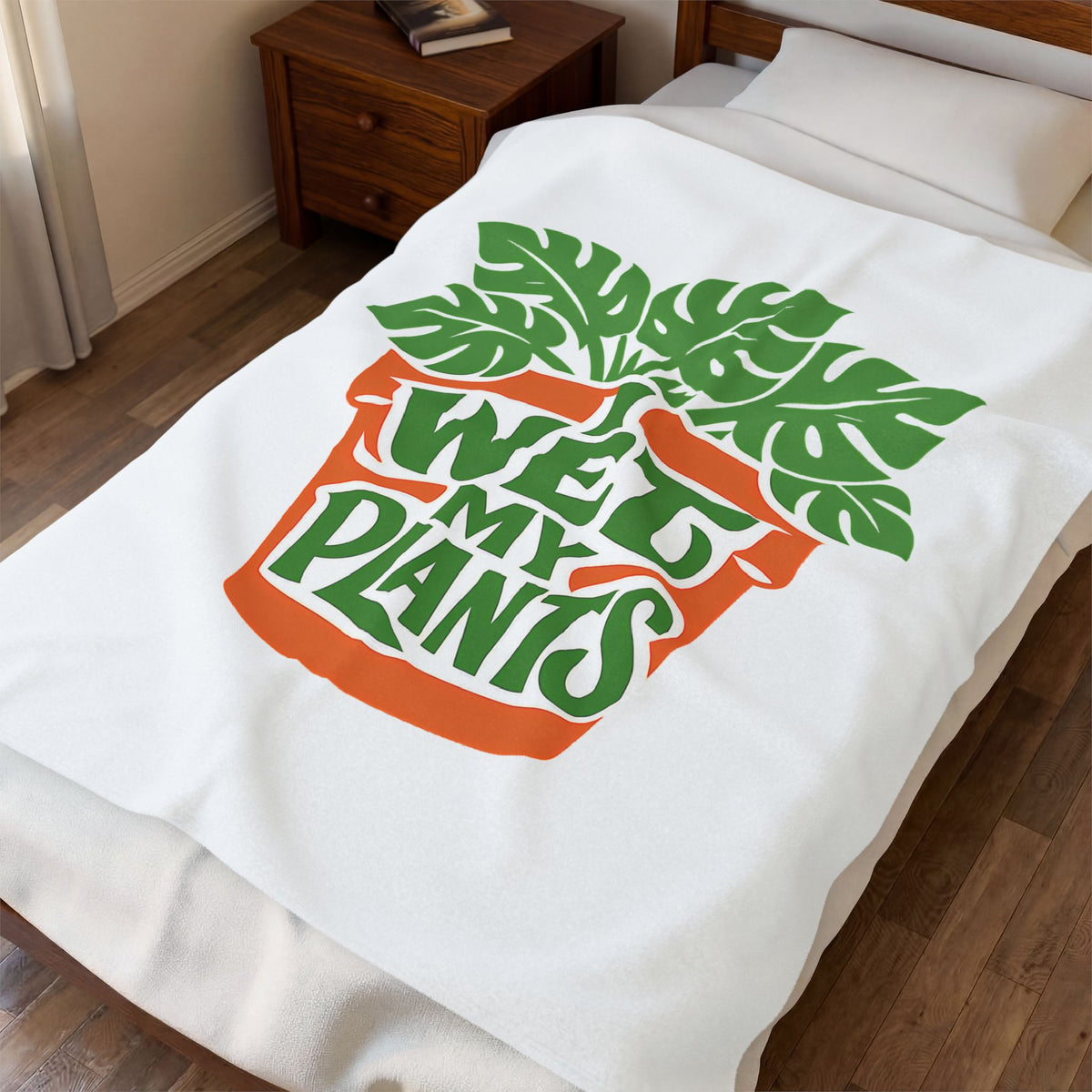 I Wet My Plants Funny Plant Lover Gardening Throw Blanket