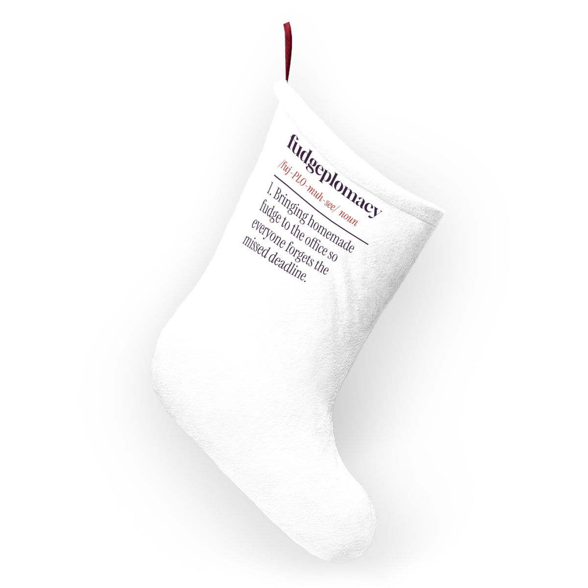 Funny Christmas Stocking Fudgeplomacy Definition For Coworkers