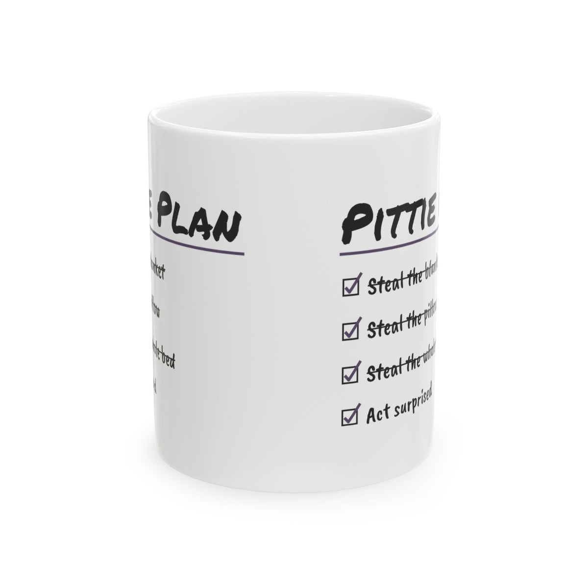 Funny Pit Bull Coffee Mug Steal The Whole Bed Act Surprised