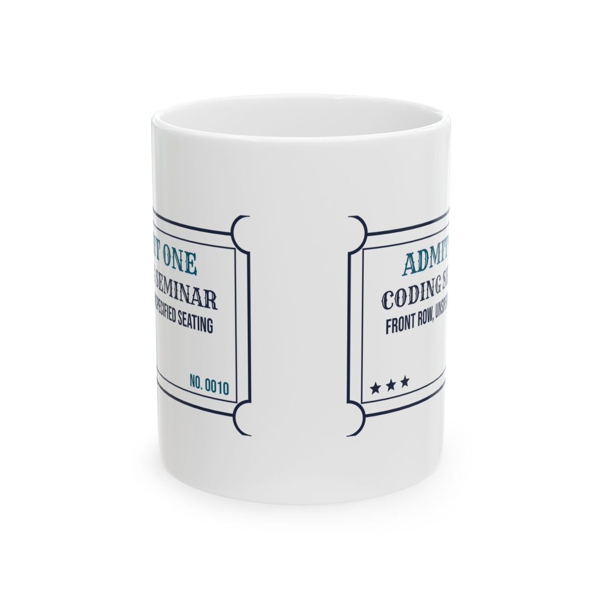 Medical Coder Coffee Mug Admit One Coding Seminar