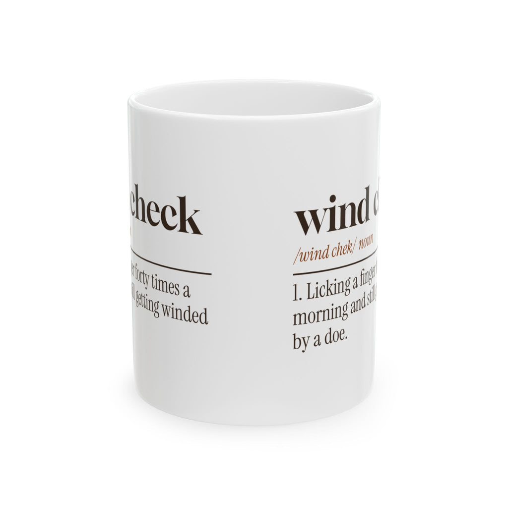 Funny Hunting Coffee Mug Wind Check Dictionary Definition For Hunters