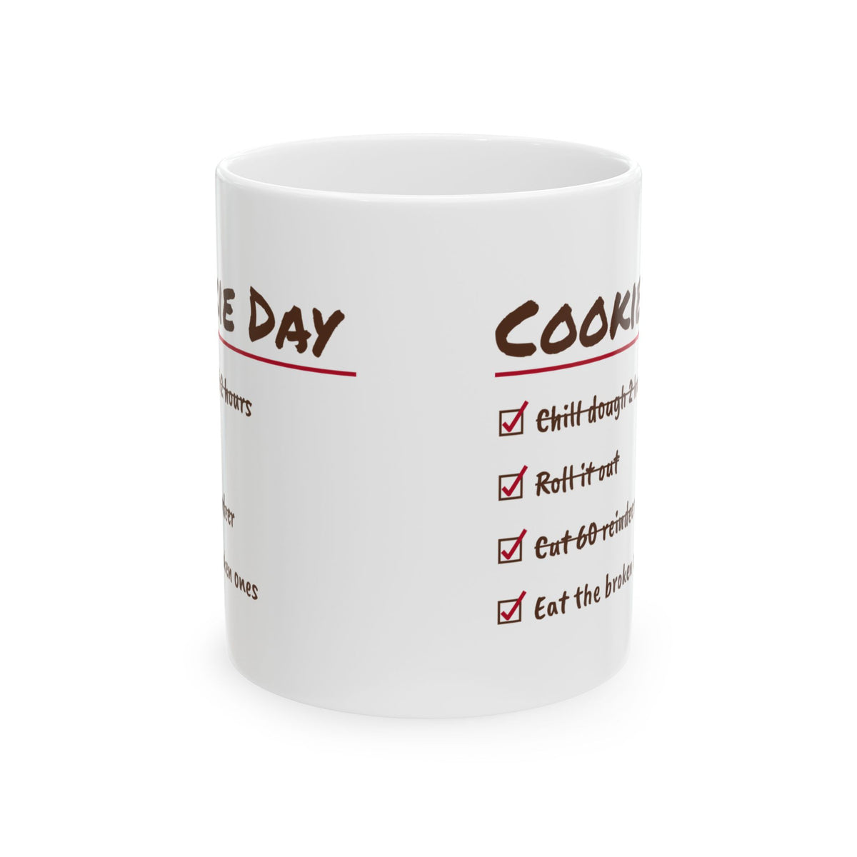 Funny Christmas Coffee Mug Cookie Day Checklist Eat The Broken Ones
