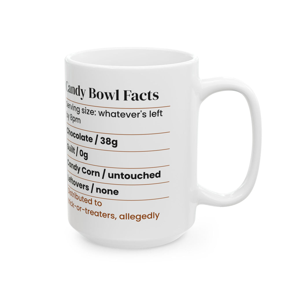 Funny Halloween Coffee Mug Candy Bowl Nutrition Facts For Candy Lovers