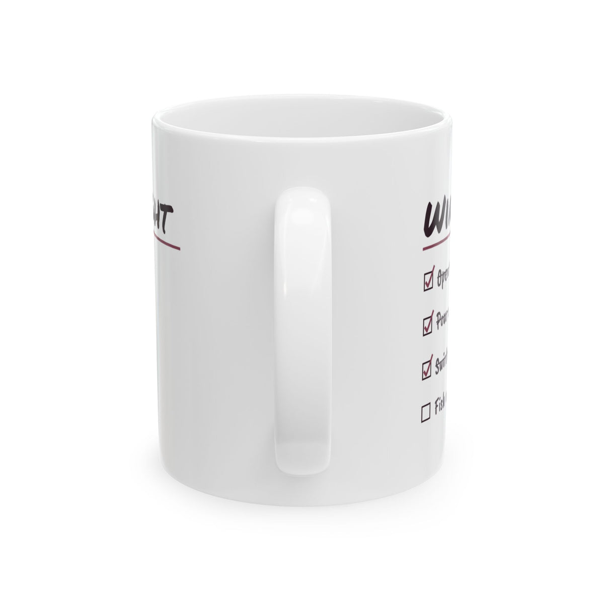 Funny Wine Lover Mug Fish Out The Cork Bits Wine Checklist