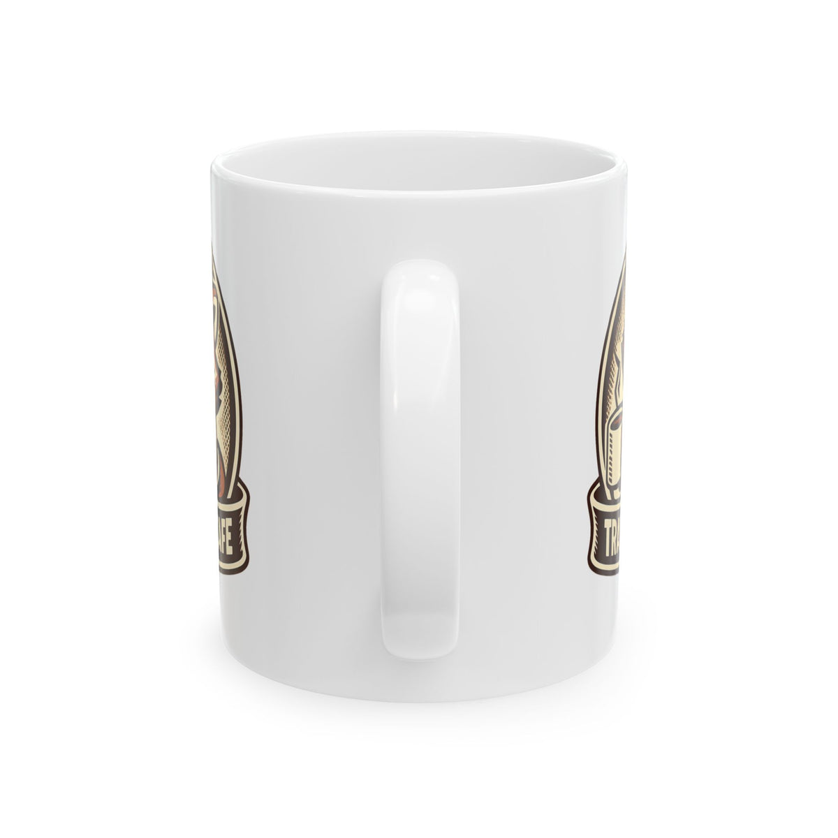 Trash Talk Cafe Funny Retro Raccoon Coffee Mug