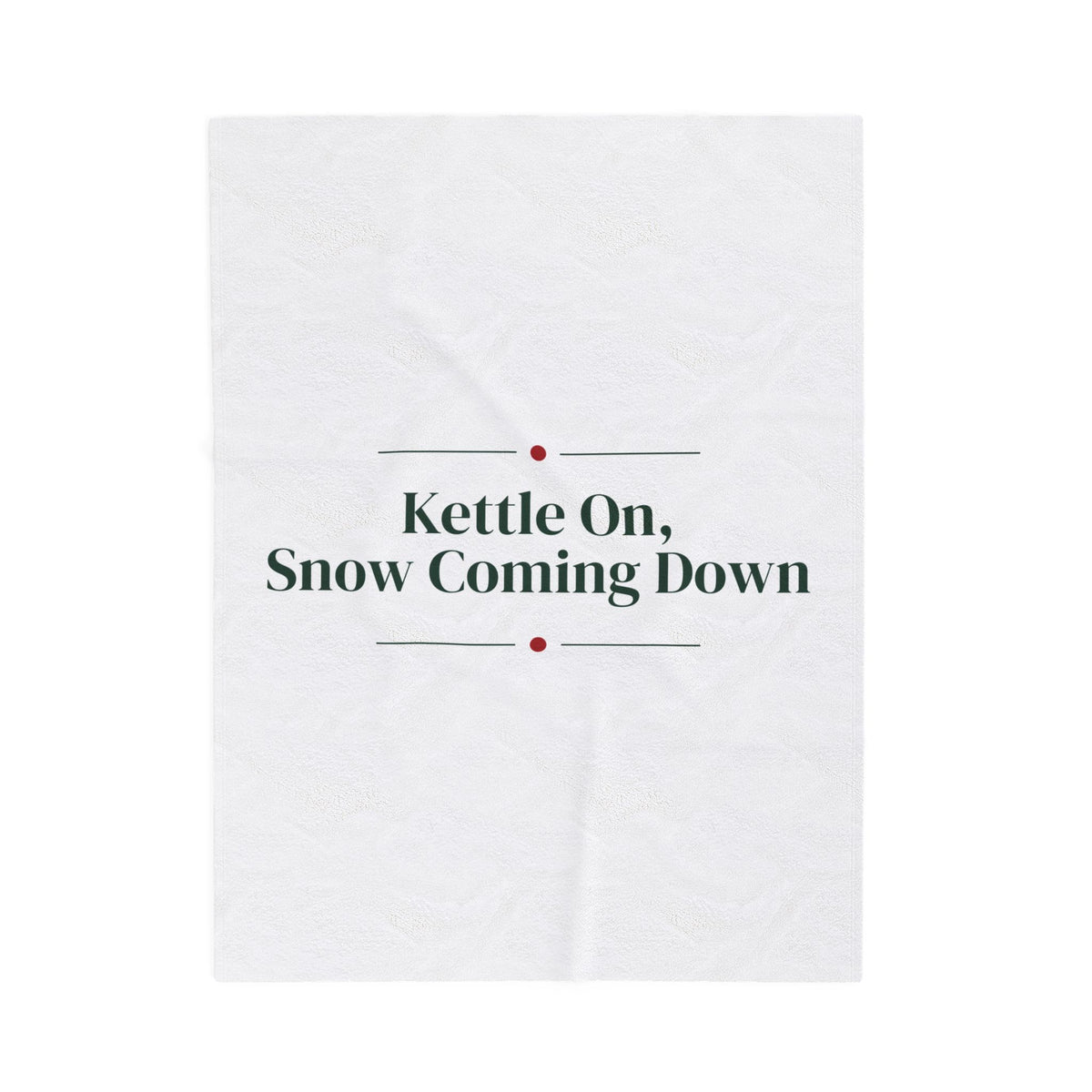 Christmas Throw Blanket Kettle On Snow Coming Down Cozy Winter Cup