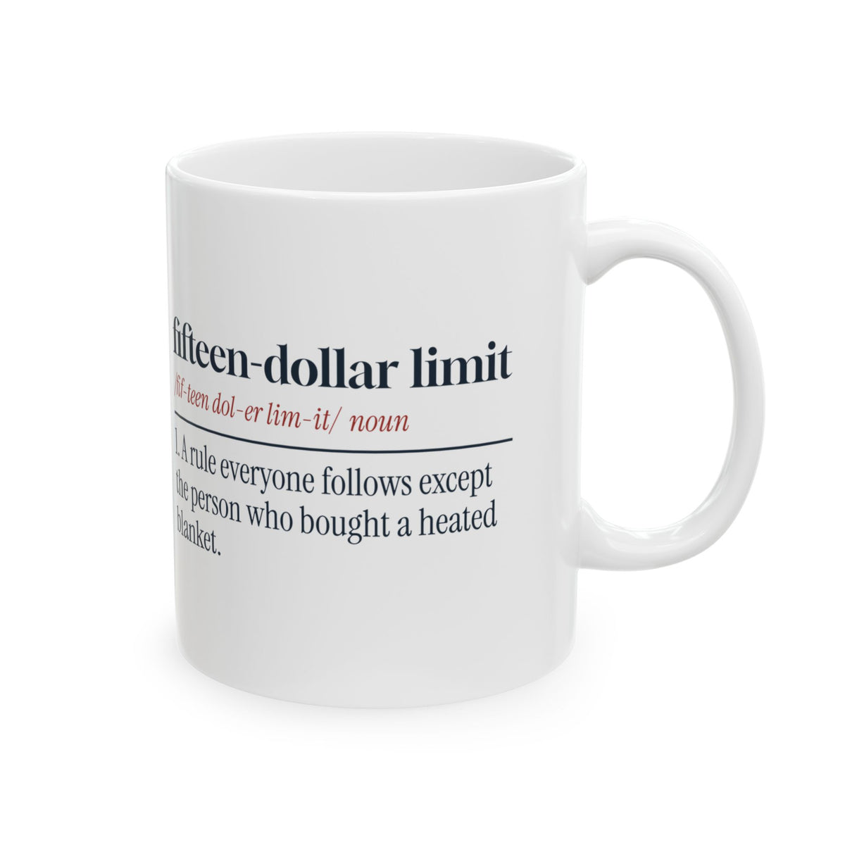 Funny Secret Santa Coffee Mug Fifteen Dollar Limit Definition