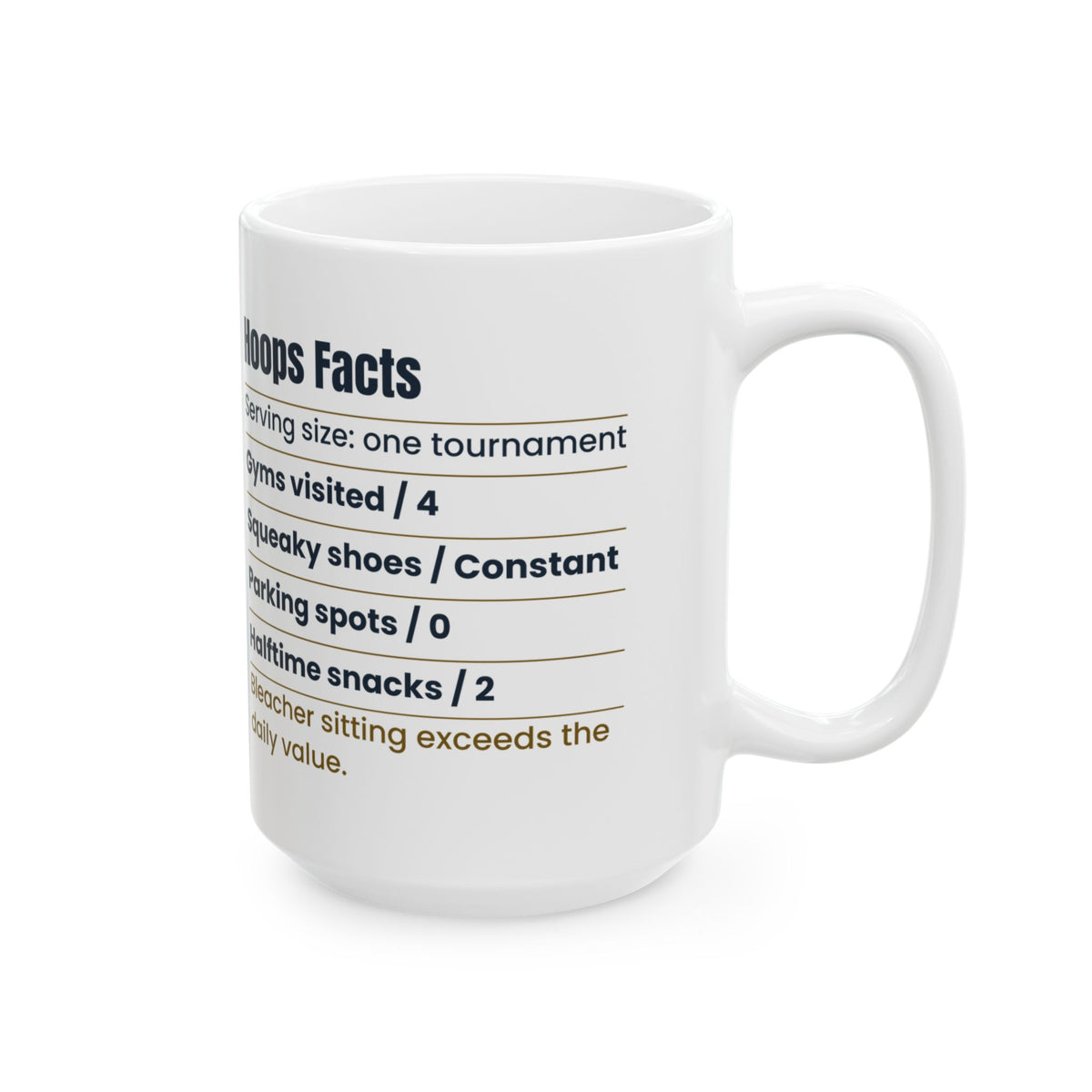 Funny Basketball Coffee Mug Hoops Facts Label For Basketball Parents