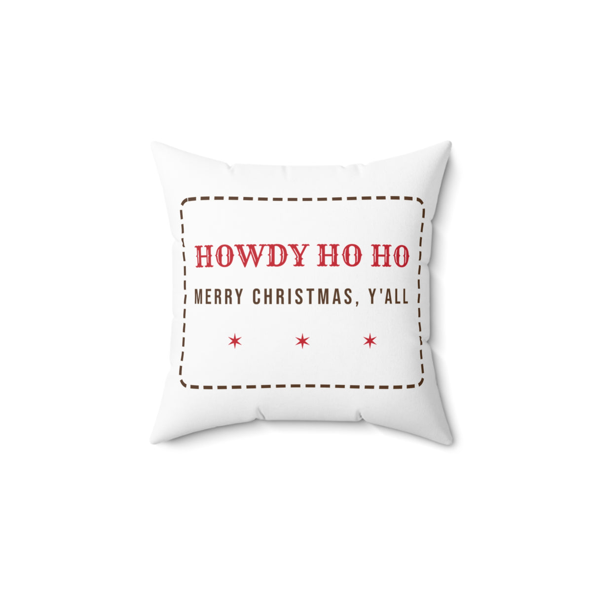 Funny Western Christmas Throw Pillow Howdy Ho Ho