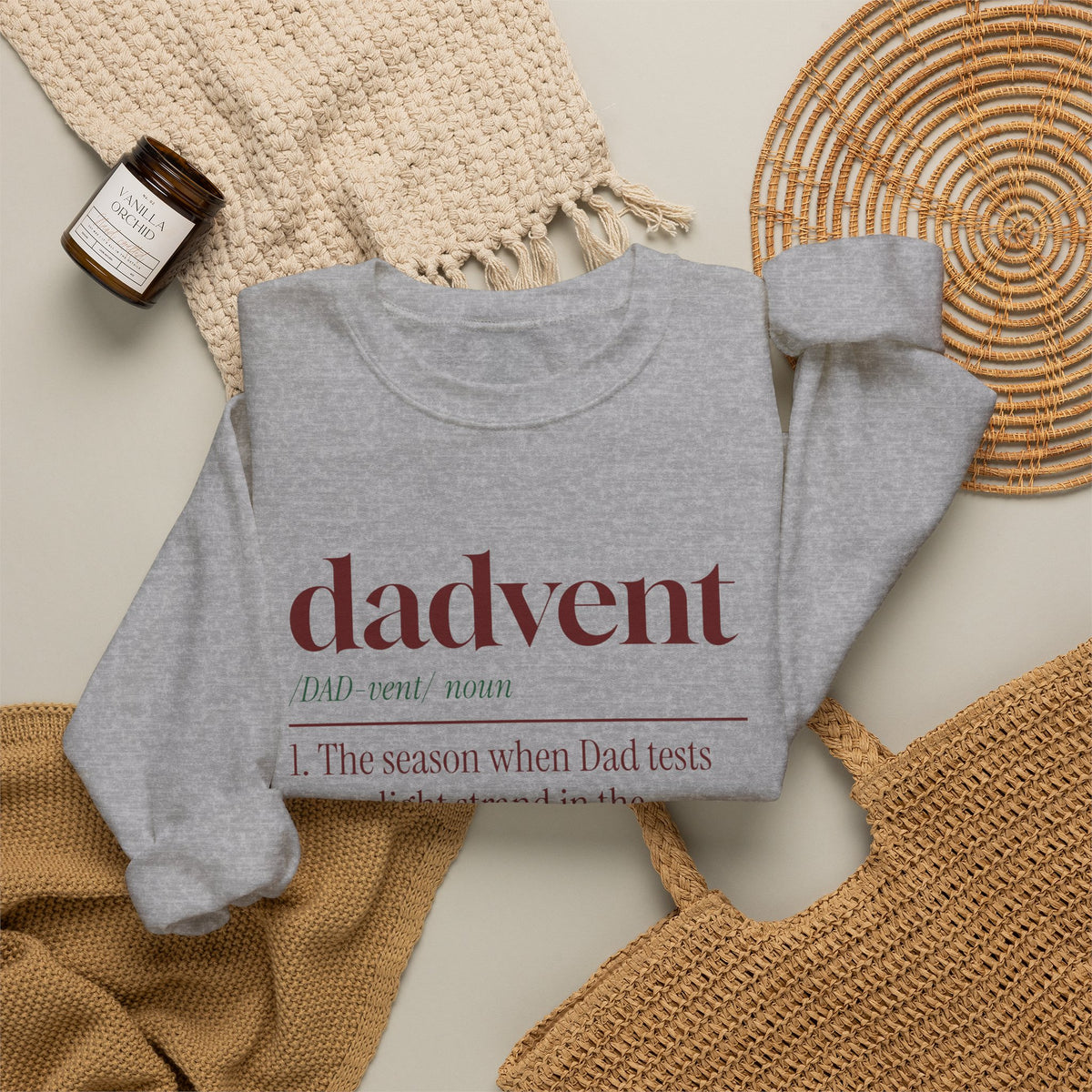 Funny Christmas Dad Sweatshirt Dadvent Dictionary Definition