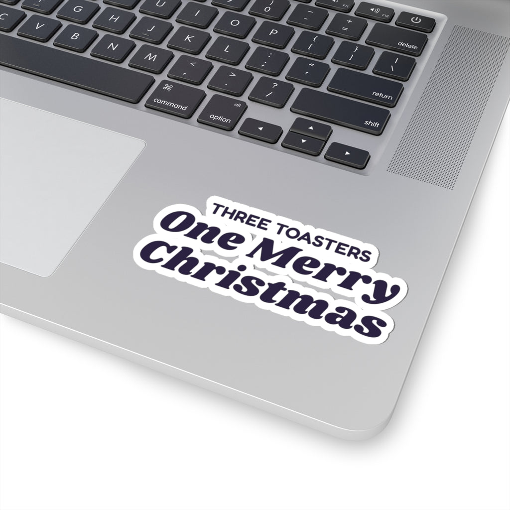 Funny Newlywed Christmas Sticker Three Toasters One Merry Christmas