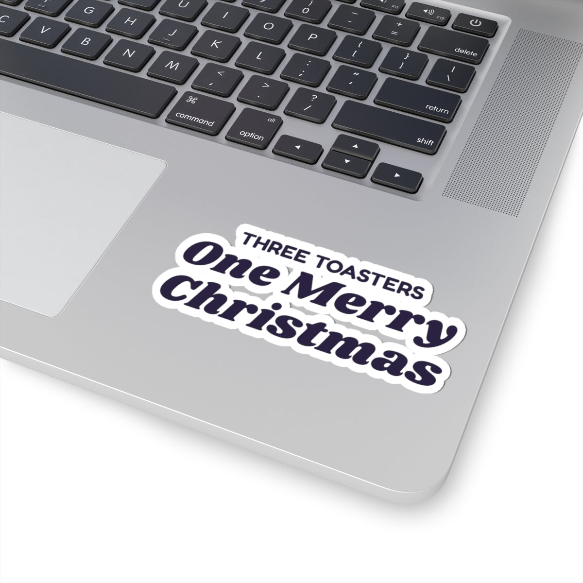 Funny Newlywed Christmas Sticker Three Toasters One Merry Christmas