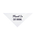 Funny Vet Tech Dog Bandana Fluent In Cat Growl Script Lettering