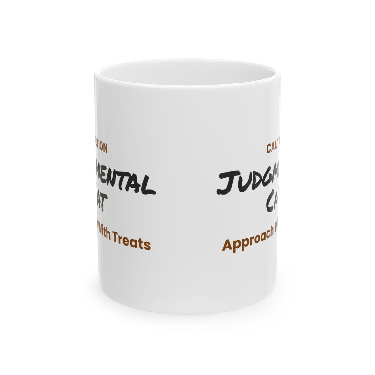 Funny Cat Valentine Coffee Mug Judgmental Cat Sign For Cat Lovers