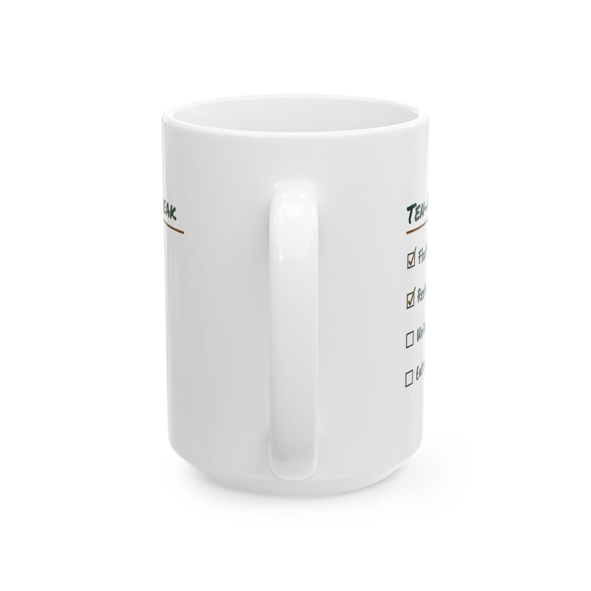 Funny Therapist Coffee Mug Ten Minute Break Checklist For Counselors