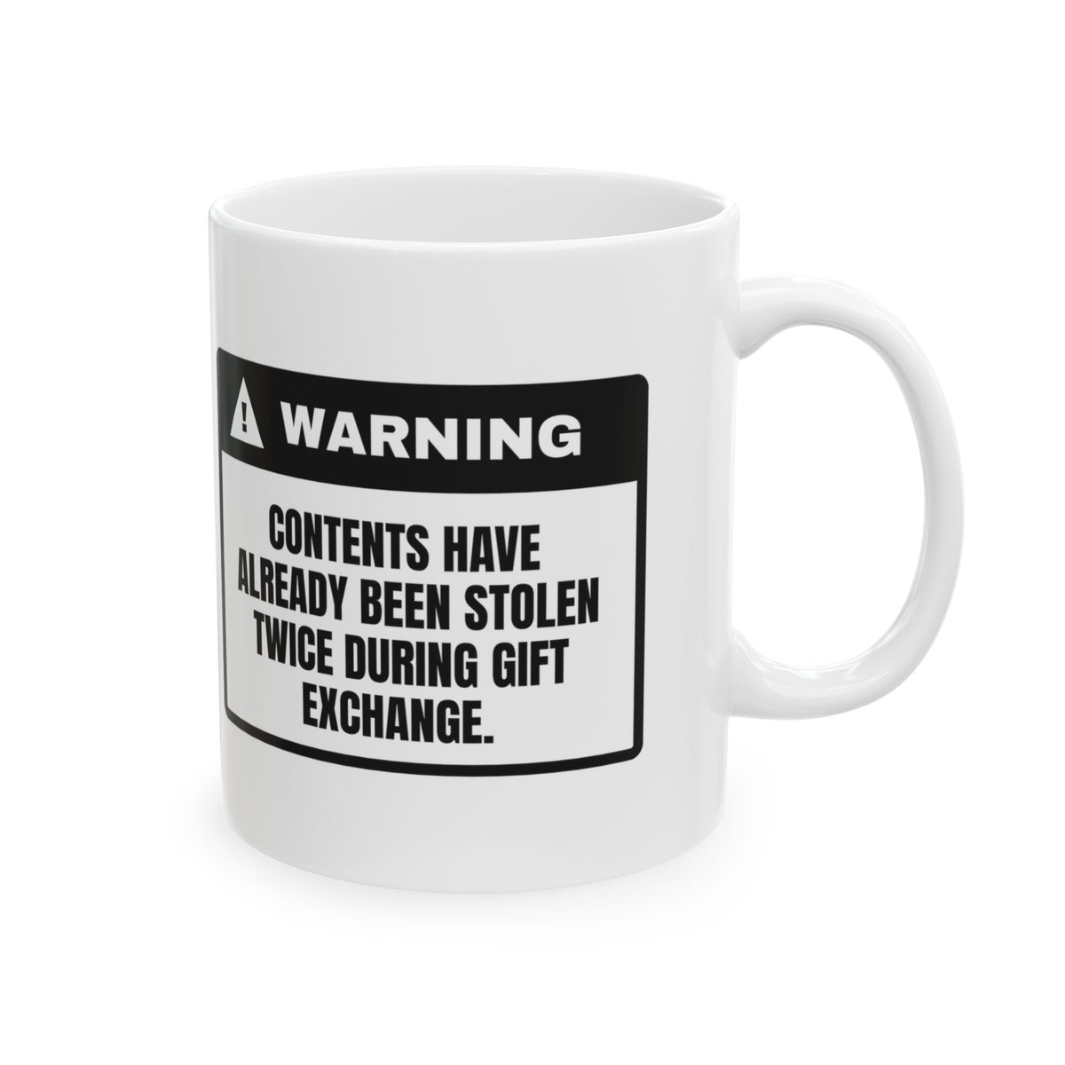 White Elephant Coffee Mug Stolen Twice Handle With Suspicion