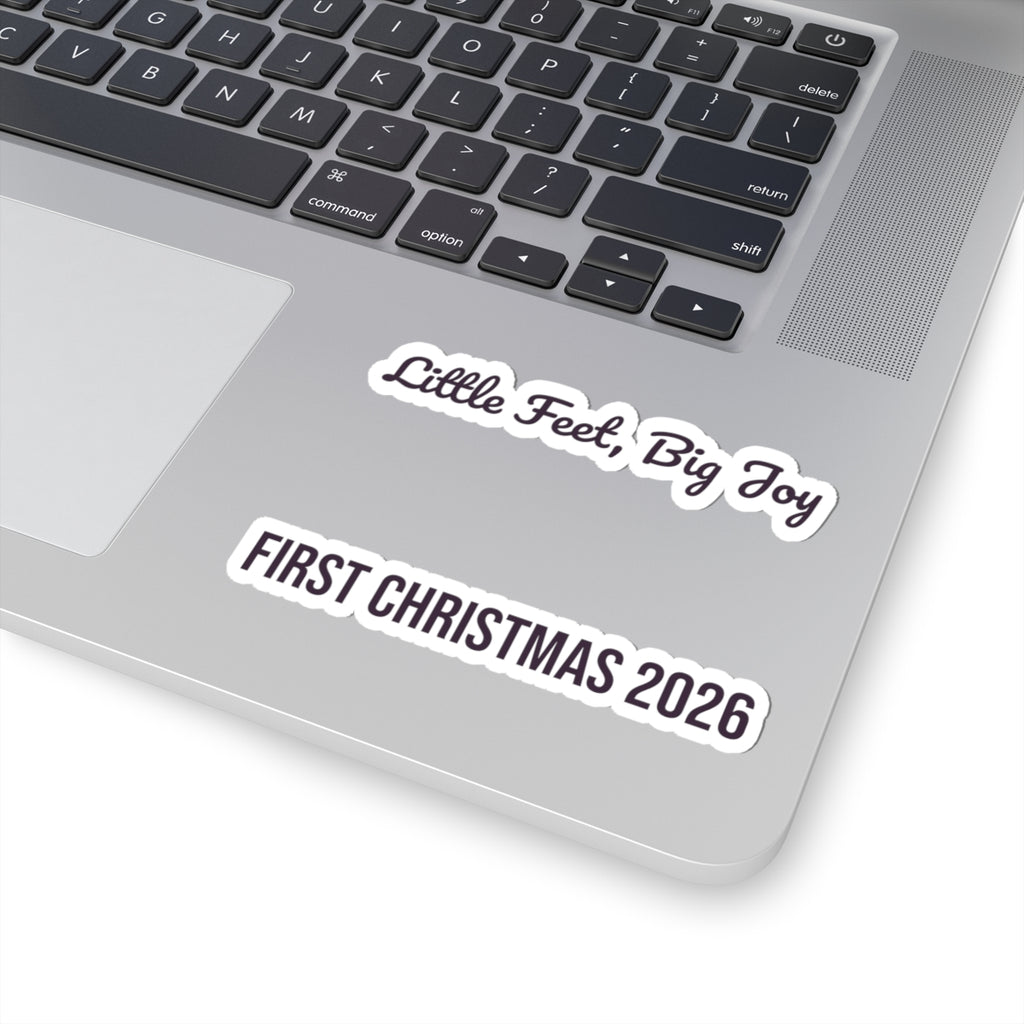 Babys First Christmas 2026 Sticker Little Feet Big Joy For Parents
