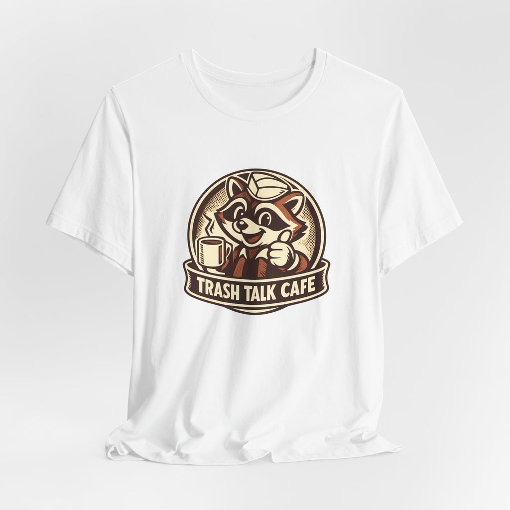 Trash Talk Cafe Funny Retro Raccoon Coffee Shirt
