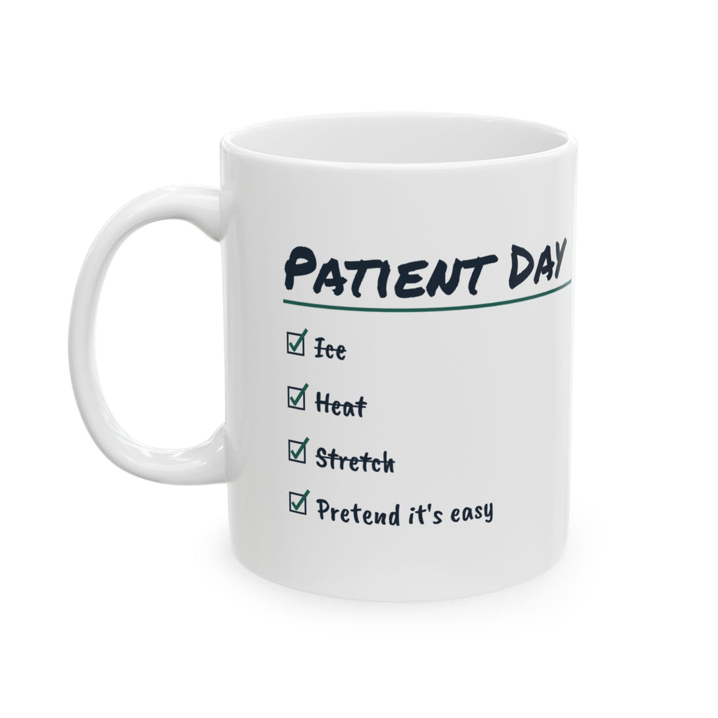 Funny Physical Therapist Mug Ice Heat Stretch Pretend It's Easy