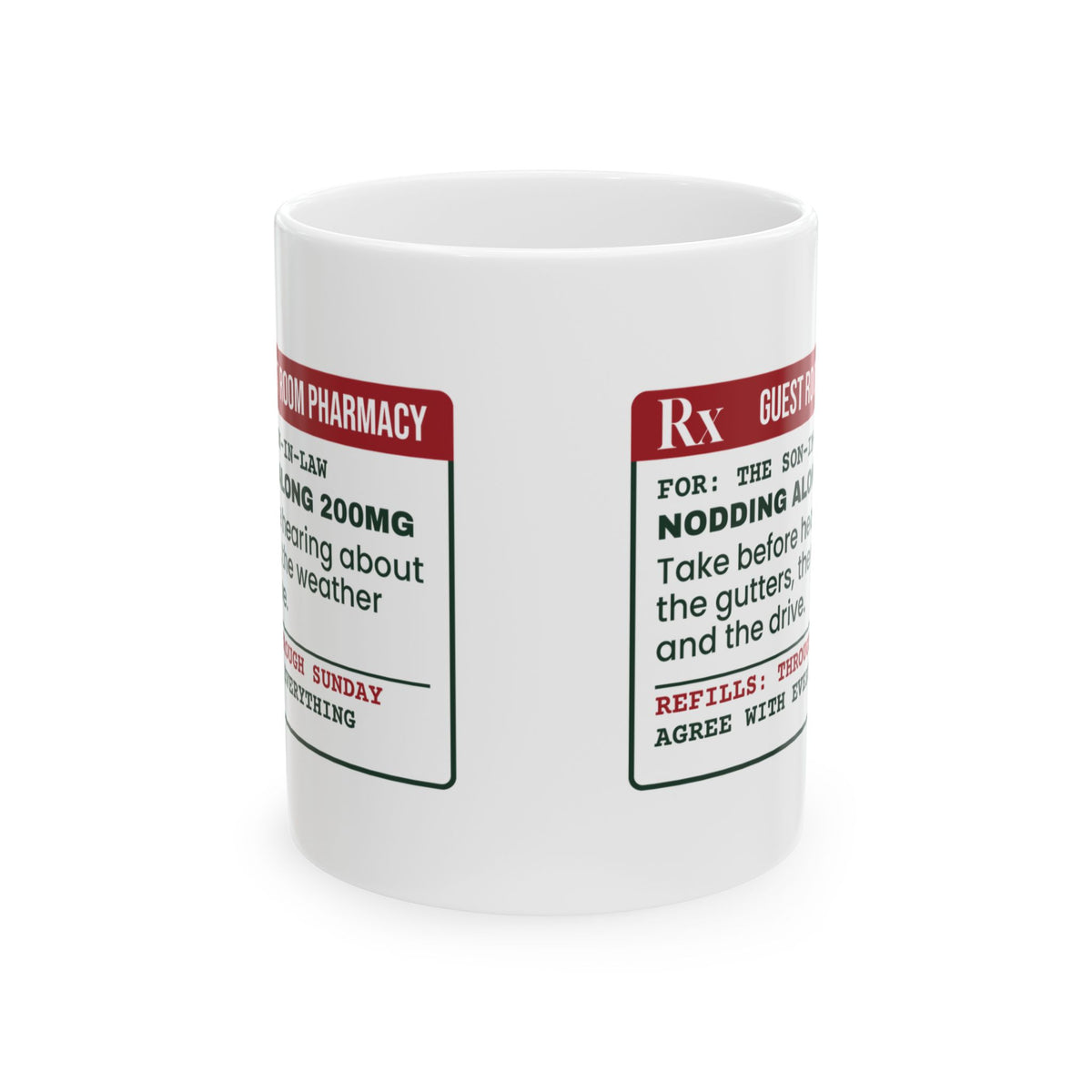 Funny Christmas Coffee Mug Nodding Along 200mg Through Sunday