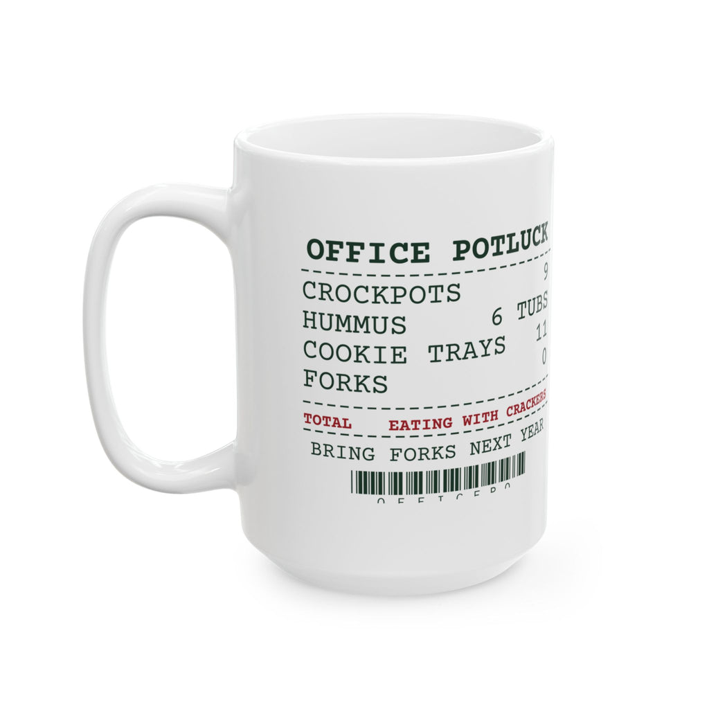Funny Christmas Coffee Mug Office Potluck Forks 0 Receipt For Coworkers