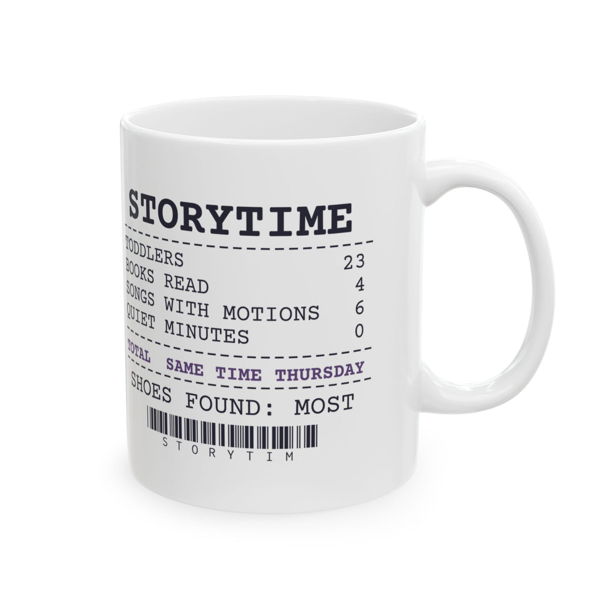 Funny Librarian Coffee Mug Toddlers 23 Quiet Minutes 0 Storytime Receipt