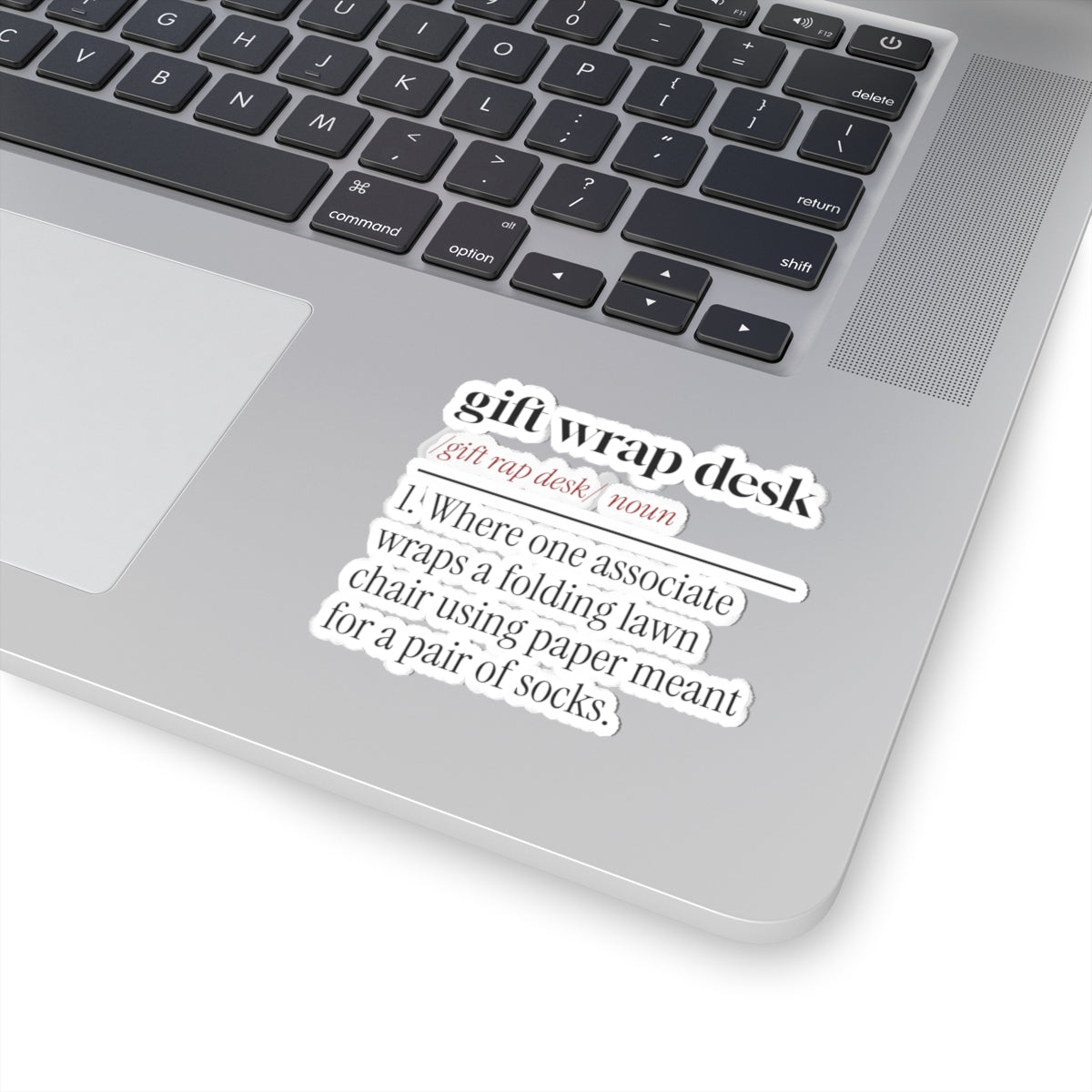 Funny Christmas Retail Sticker Gift Wrap Desk Dictionary Definition