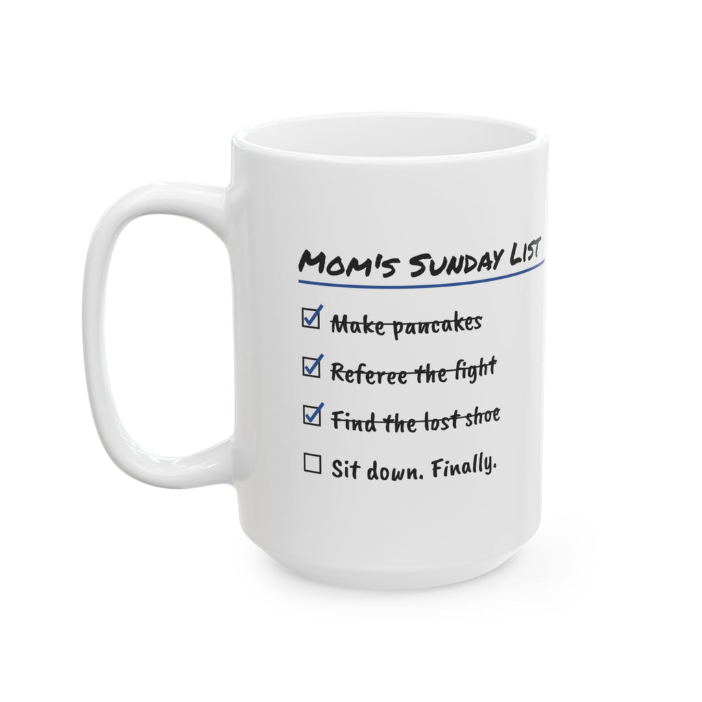 Funny Mom Checklist Coffee Mug Sunday List For Moms