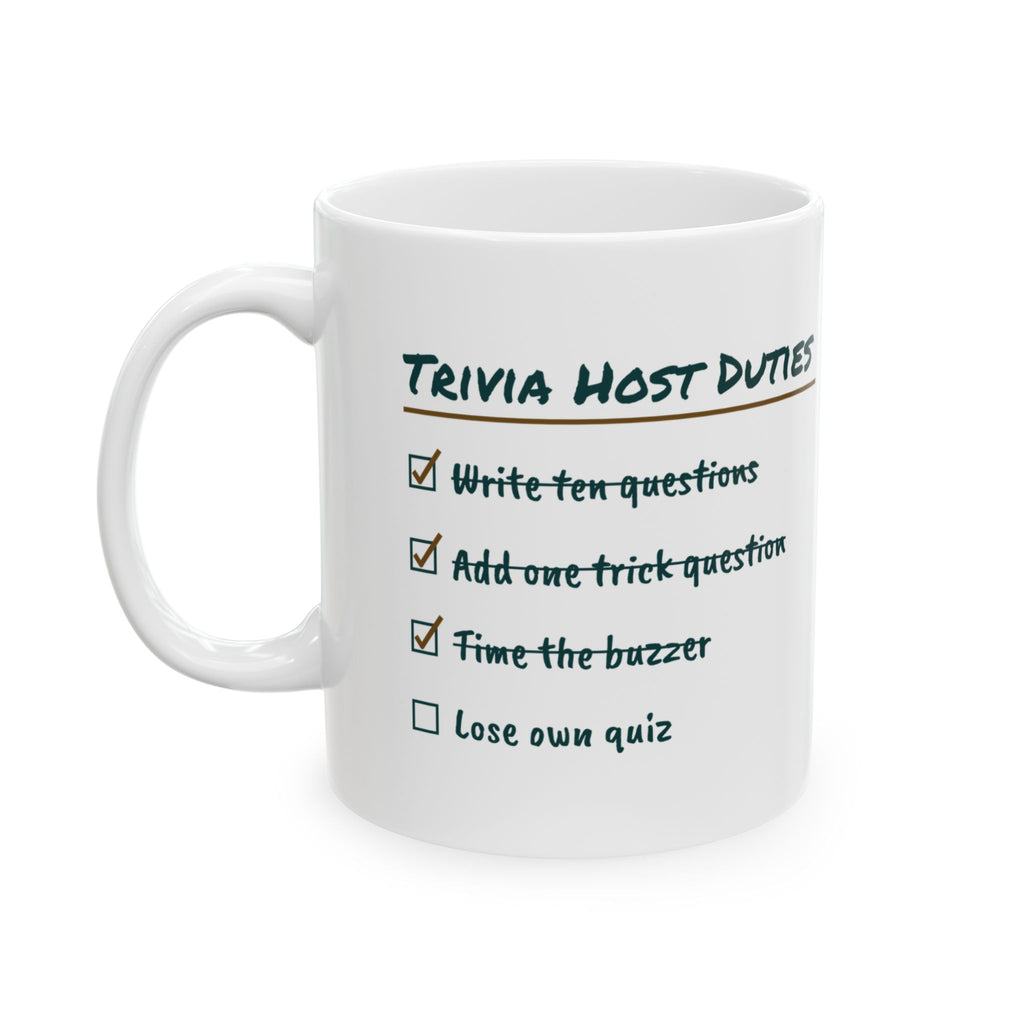 Trivia Host Coffee Mug Duties Checklist For