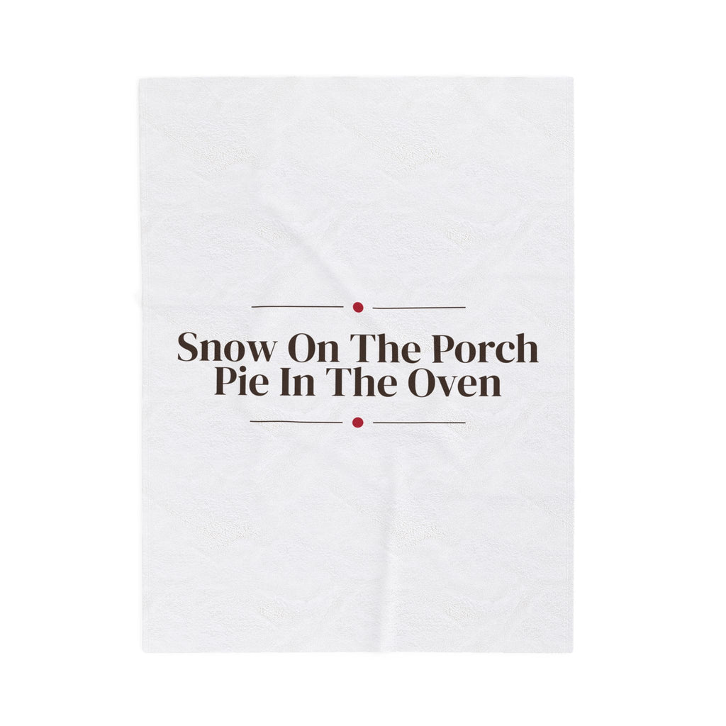 Cozy Christmas Throw Blanket Snow On The Porch Pie In The Oven