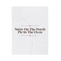 Cozy Christmas Throw Blanket Snow On The Porch Pie In The Oven