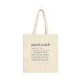 Funny Christmas Shopping Tote Bag Porch Watch Dictionary Definition