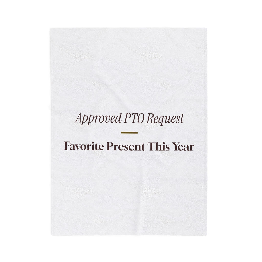Funny Christmas Coworker Throw Blanket Approved PTO Request