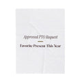 Funny Christmas Coworker Throw Blanket Approved PTO Request