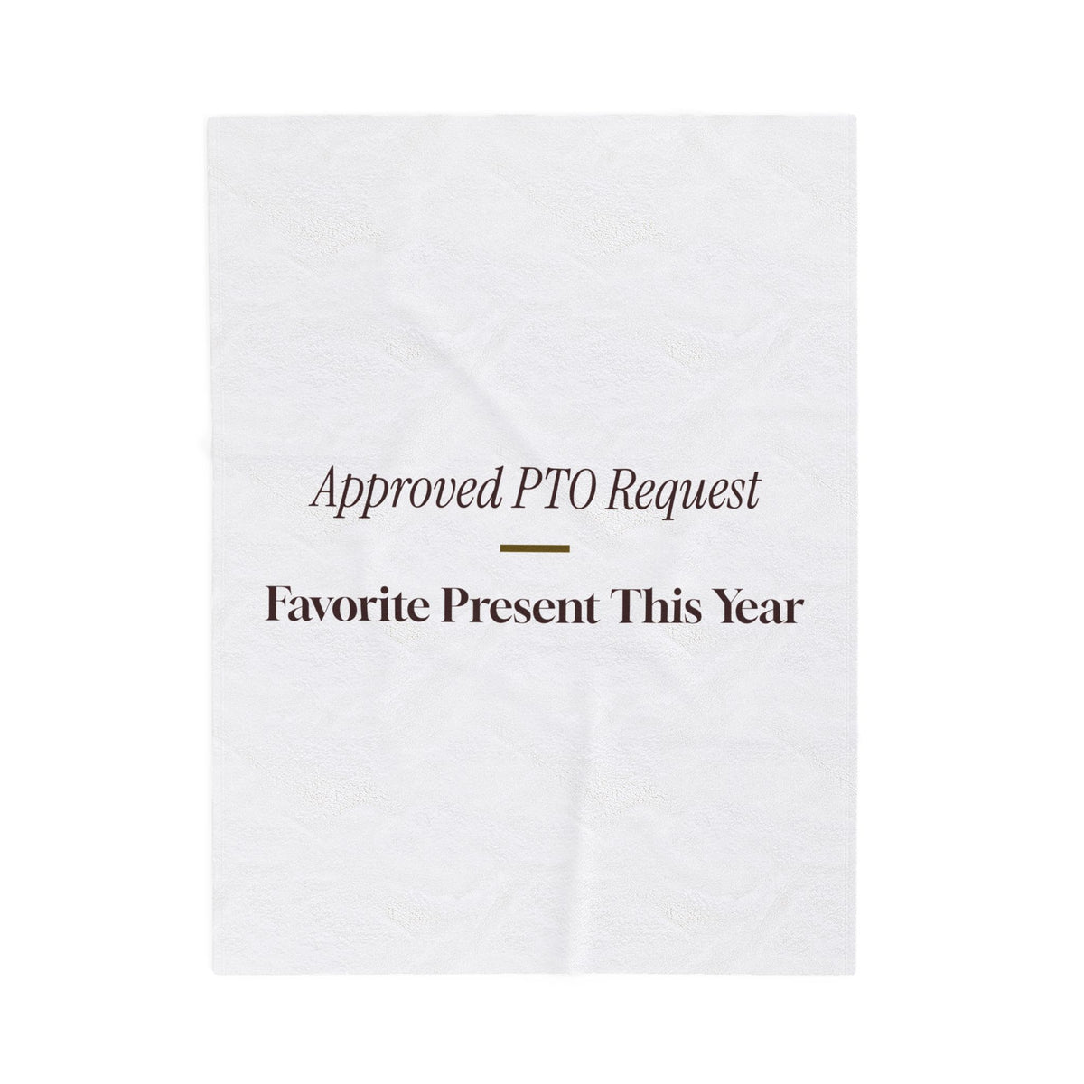 Funny Christmas Coworker Throw Blanket Approved PTO Request