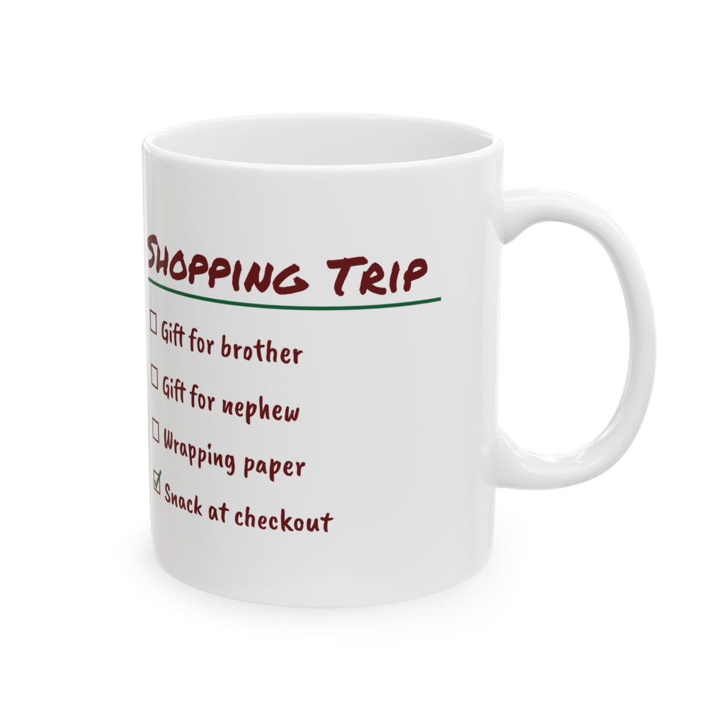 Funny Christmas Shopping Coffee Mug Gifts Bought Zero Checklist