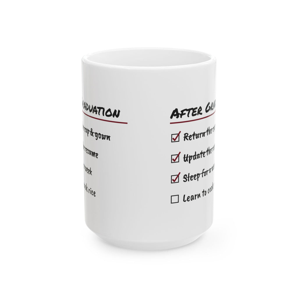 Funny College Graduation Coffee Mug After Graduation Checklist