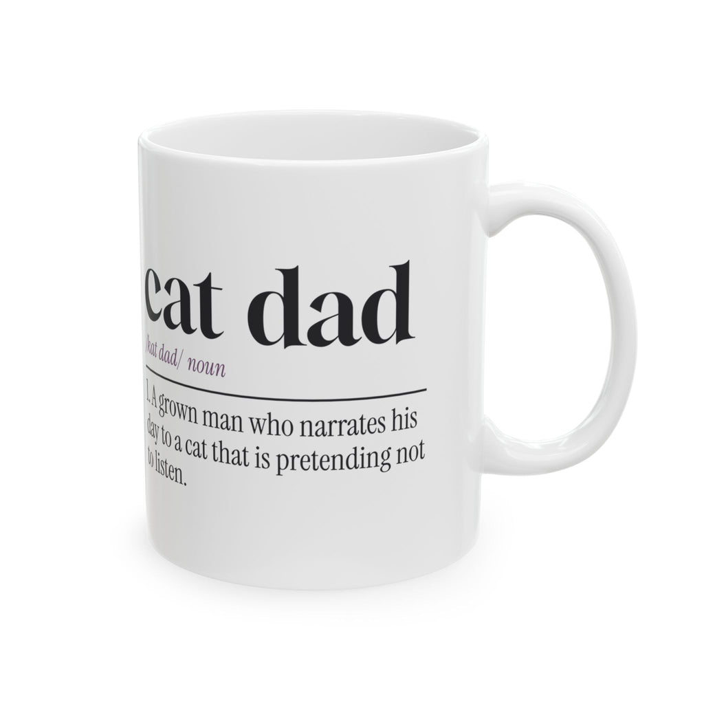 Funny Cat Dad Coffee Mug Definition Ignored Lovingly Daily