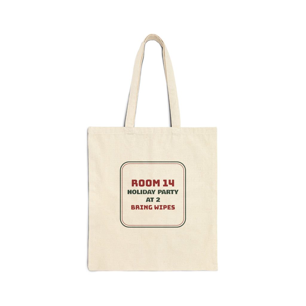 Funny Christmas Teacher Tote Bag Holiday Party At 2 Bring Wipes