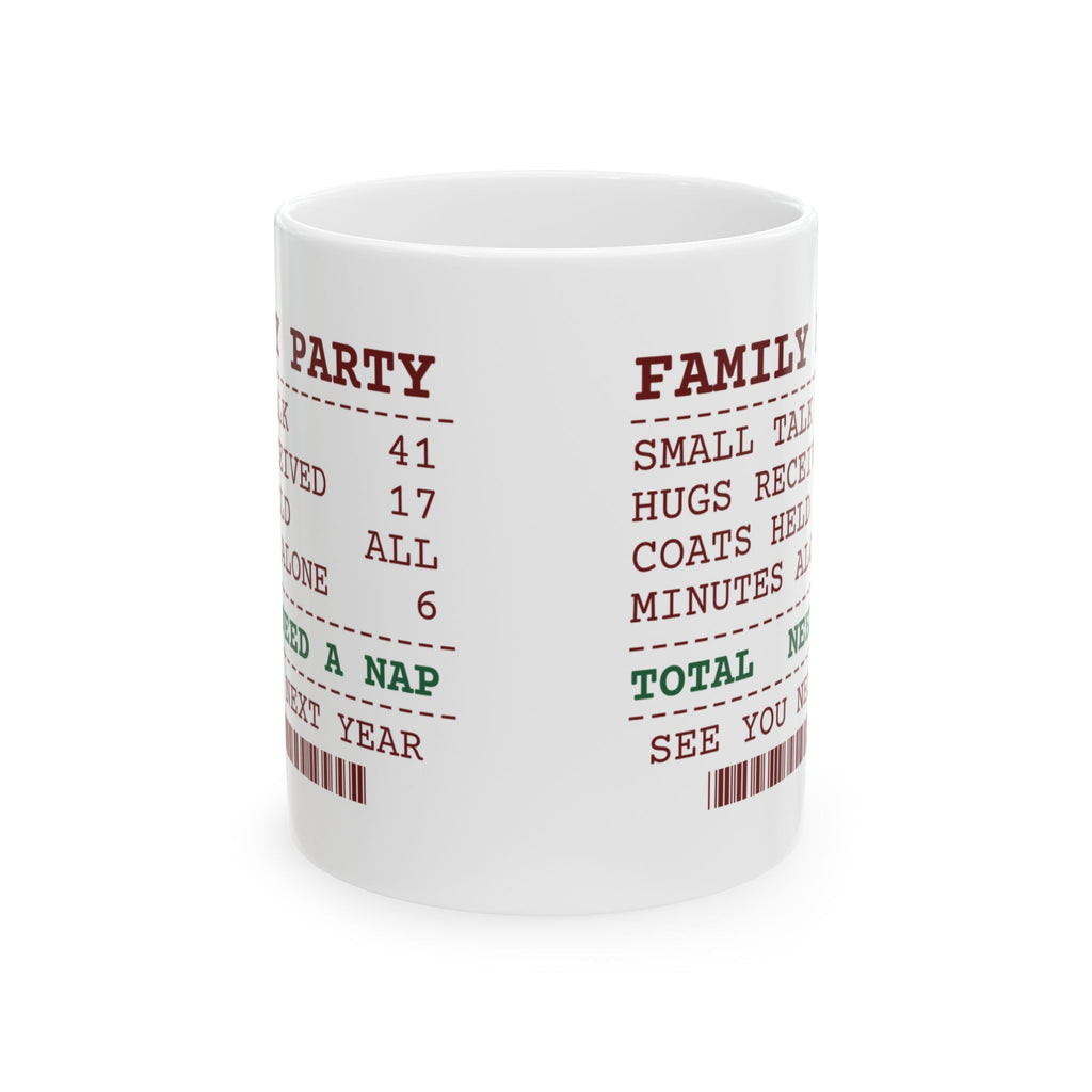 Funny Christmas Introvert Coffee Mug Small Talk 41 Party Receipt