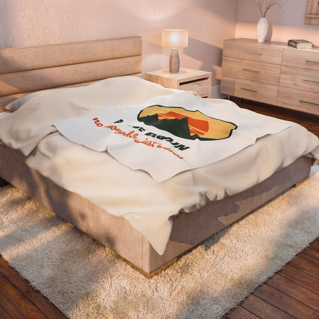 Lake Brain Throw Blanket No Thoughts Just Waves