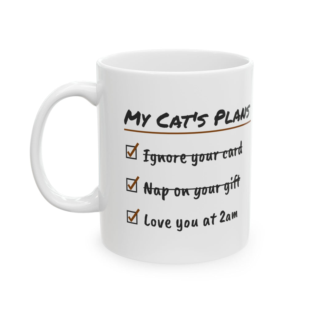 Funny Cat Valentine Checklist Coffee Mug For Cat Owners