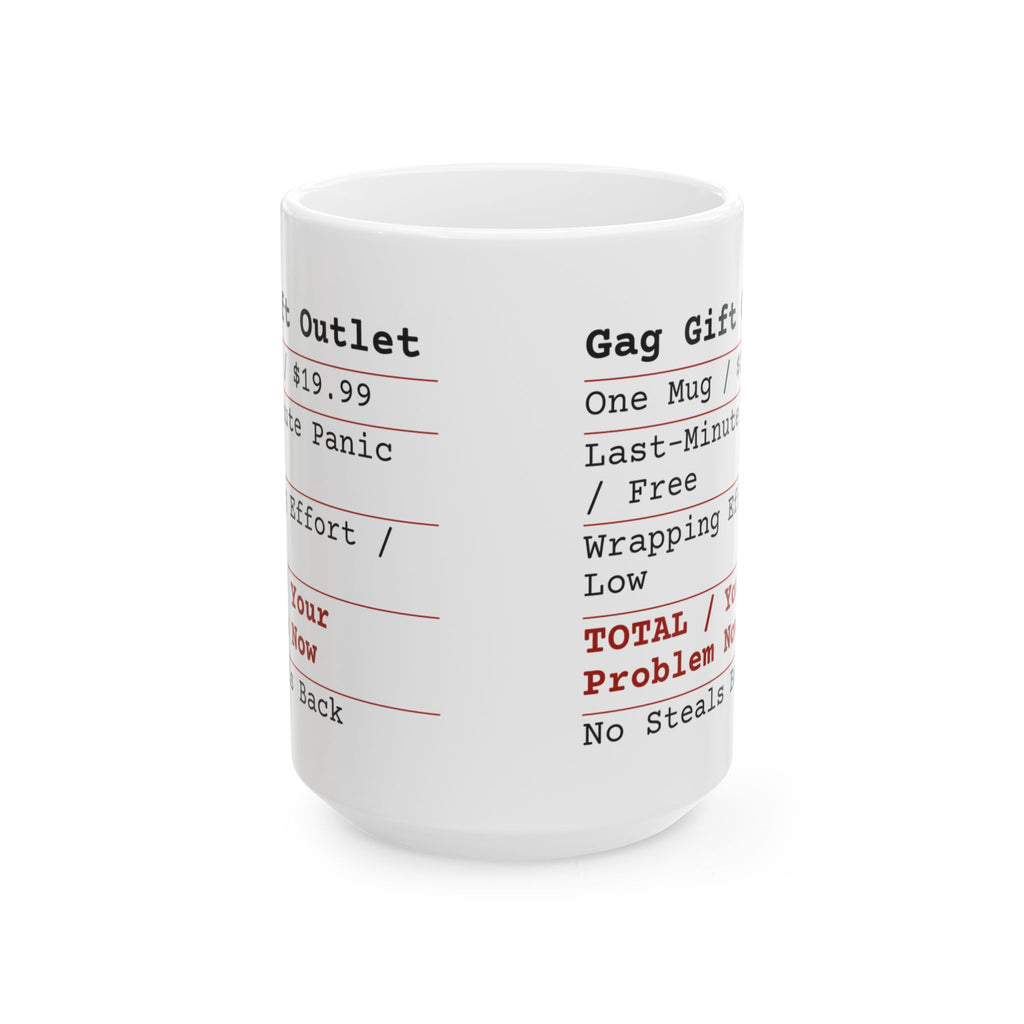 Funny White Elephant Coffee Mug Gag Gift Receipt Your Problem Now