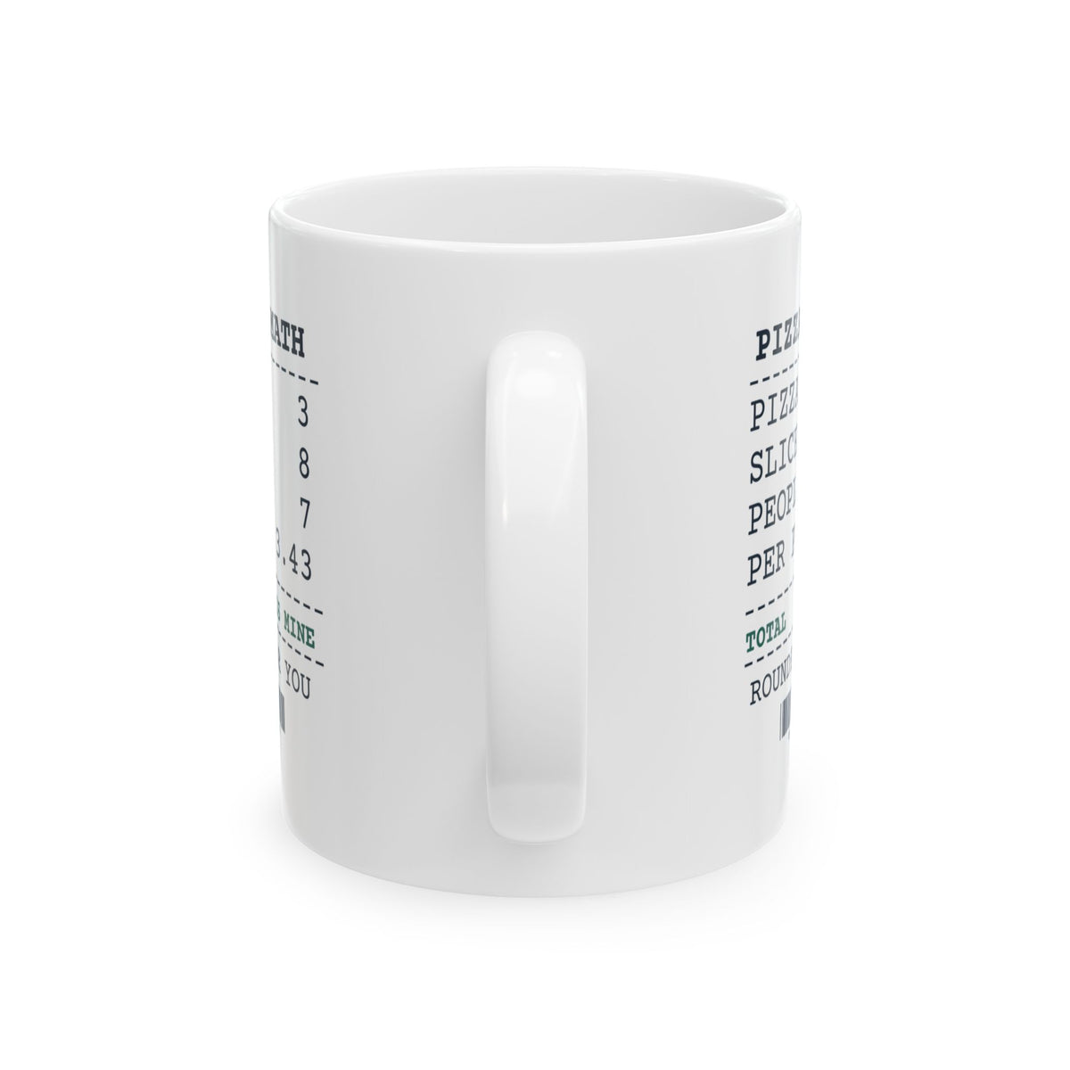 Funny Math Coffee Mug Pizza Order Math Remainder Is Mine For Math Lovers