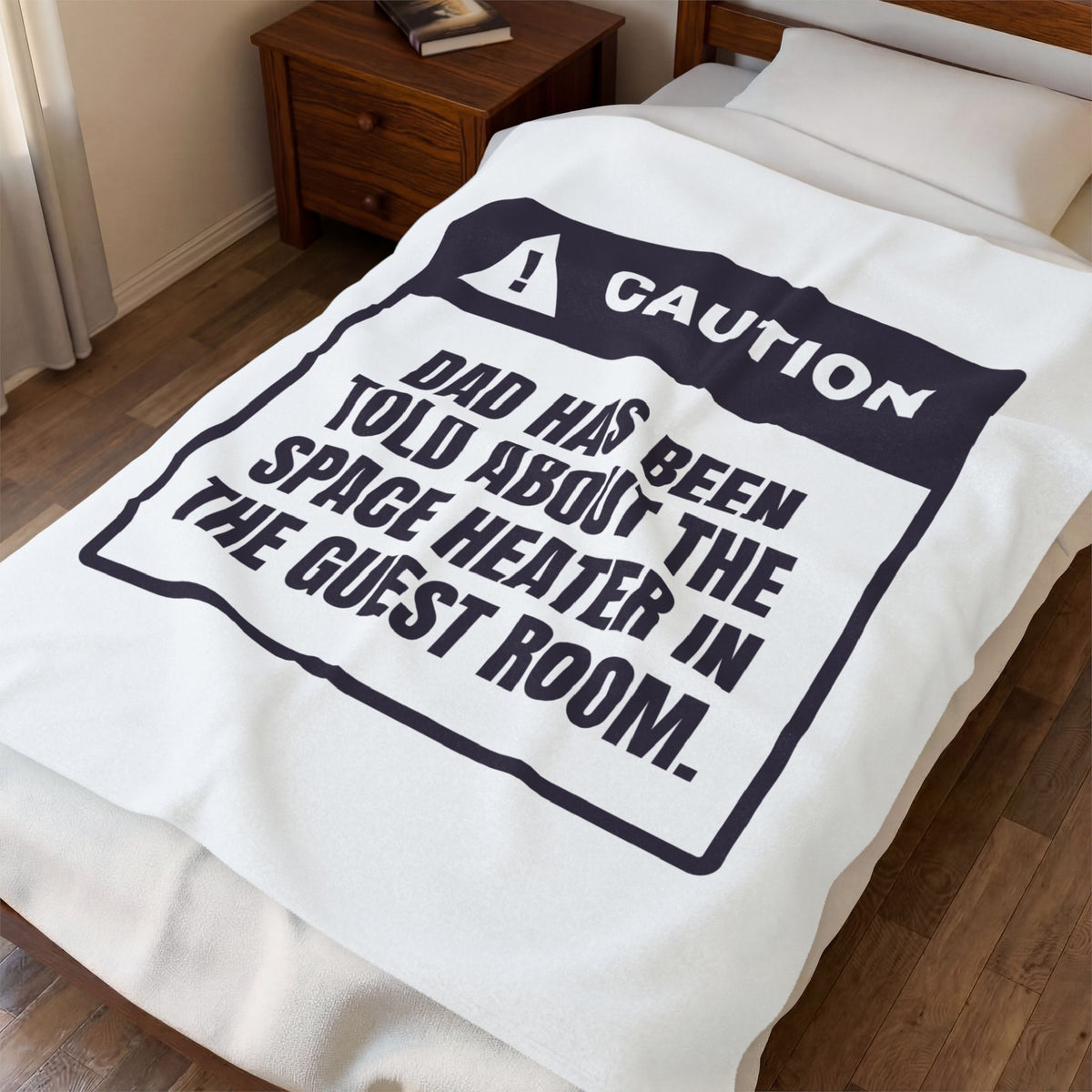 Funny Christmas Dad Throw Blanket Caution Dad Knows About The Heater