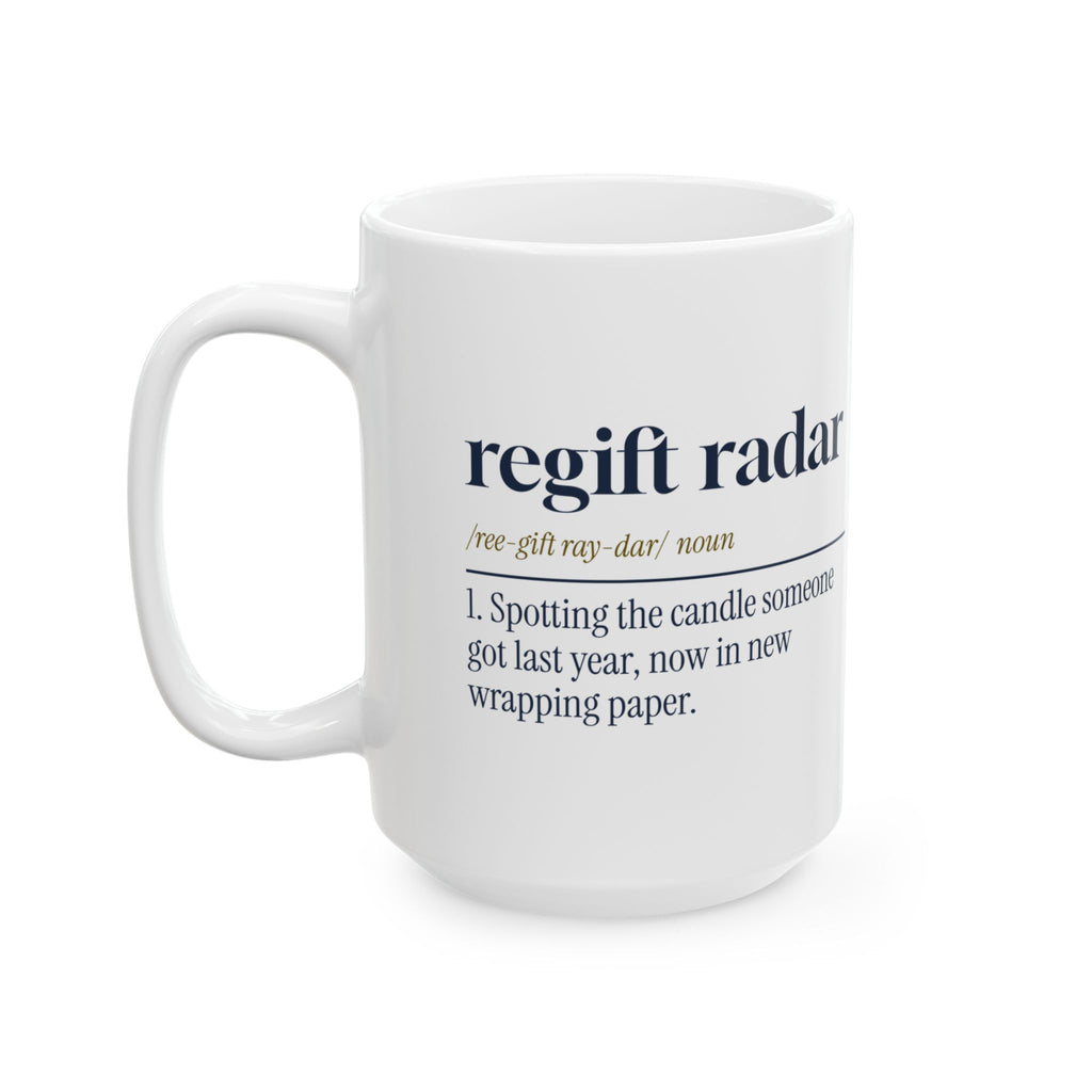 Funny White Elephant Coffee Mug Regift Radar Dictionary Definition
