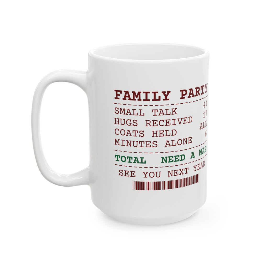 Funny Christmas Introvert Coffee Mug Small Talk 41 Party Receipt