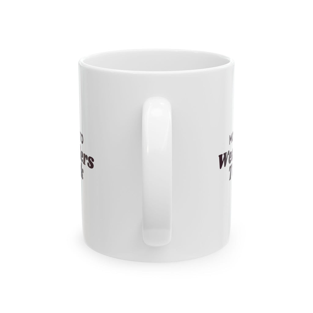 Funny Christmas Coworker Coffee Mug Most Likely To Wear Antlers To Work