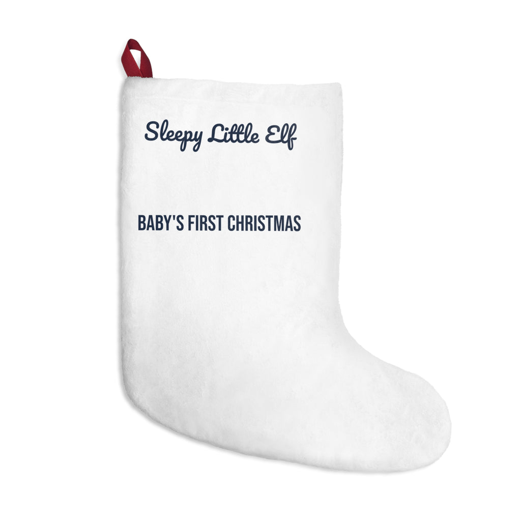 Christmas Stocking Sleepy Little Elf Baby's First Christmas